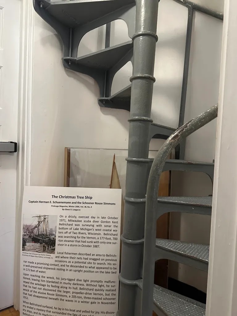 &lsquo;Spiral staircase at Grand Traverse Lighthouse&rsquo;