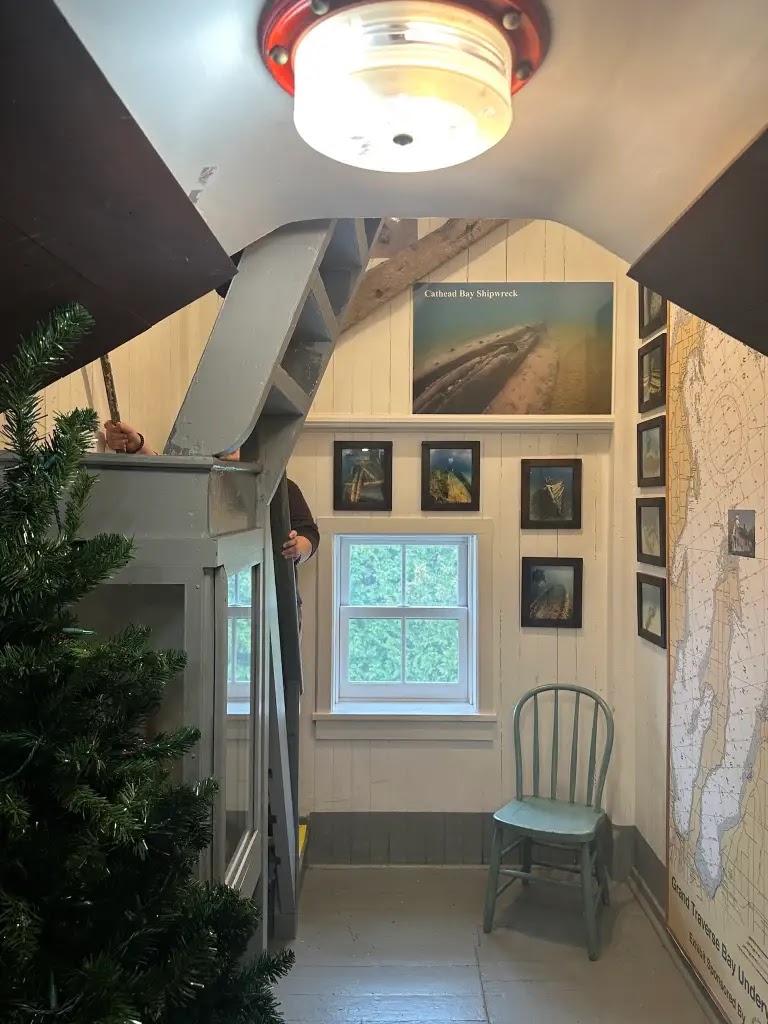 &lsquo;Staircase to the top of Grand Traverse Lighthouse&rsquo;