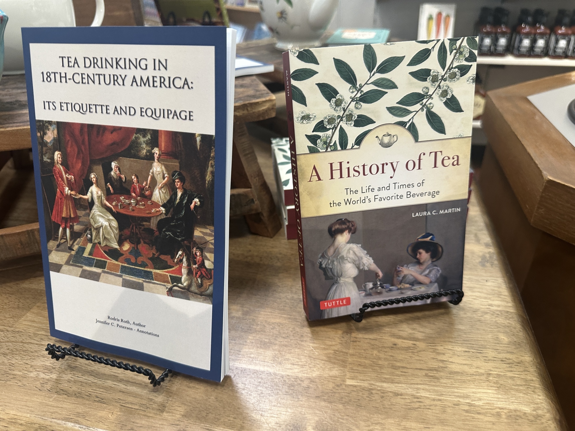 Tea books at the gift shop