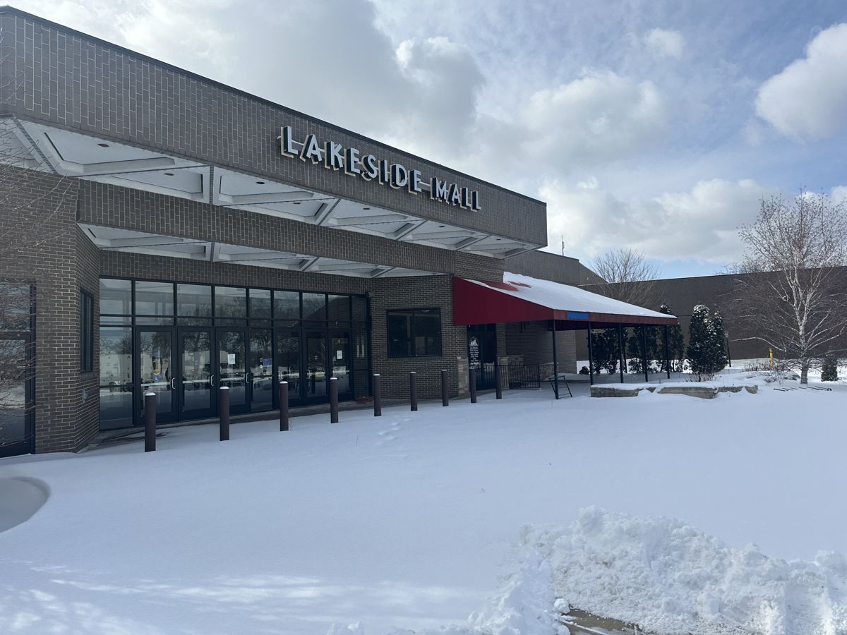 &lsquo;Snow from a winter storm is left to blanket the front entrance of Lakeside Mall, closed in 2024.&rsquo;