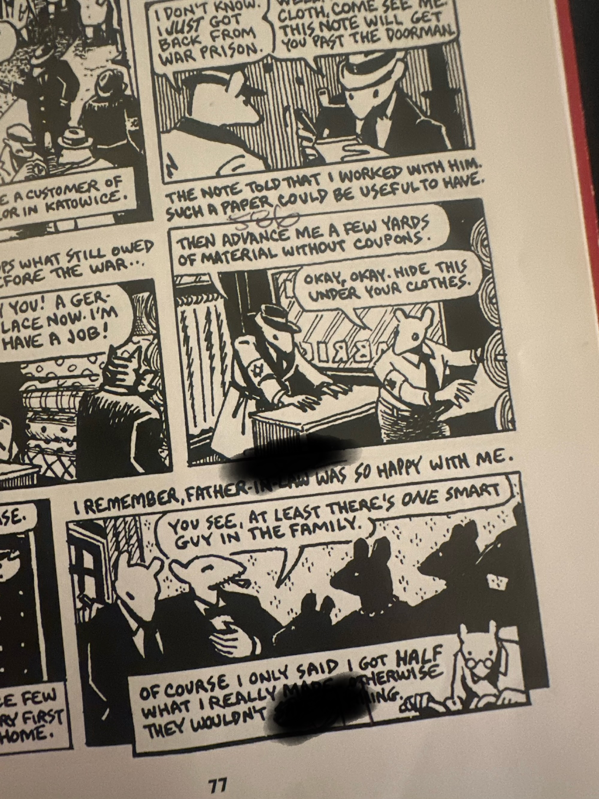 I'm trying to finish 'Maus' on deadline for...