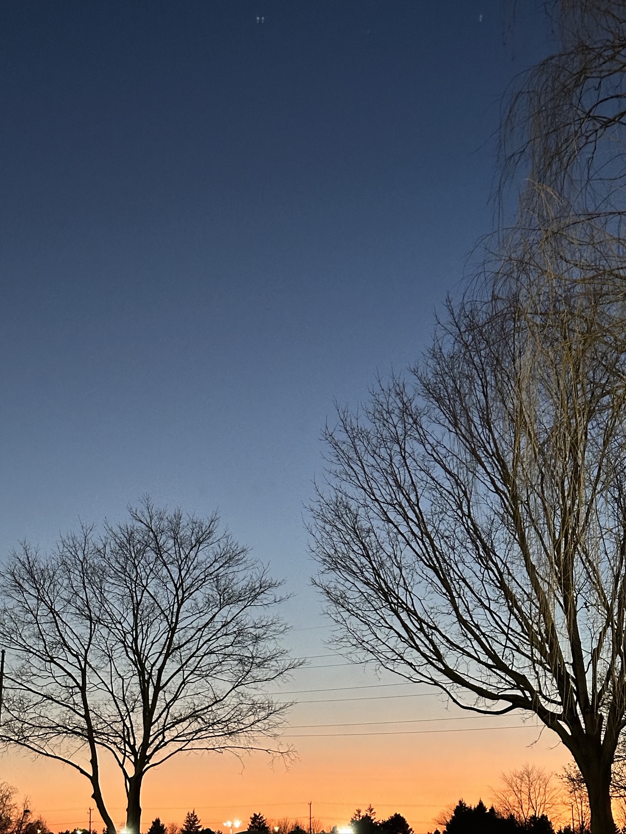 Nice sunset tonight. People are squeezing in their...