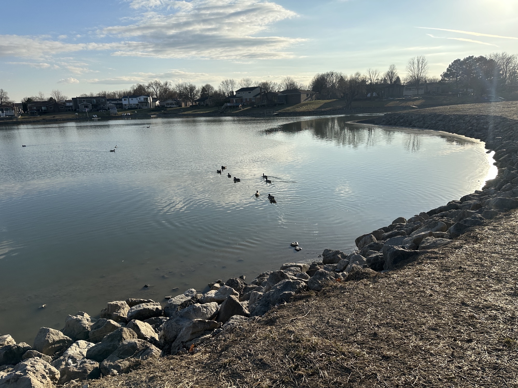 At the island. Nice evening to be a...