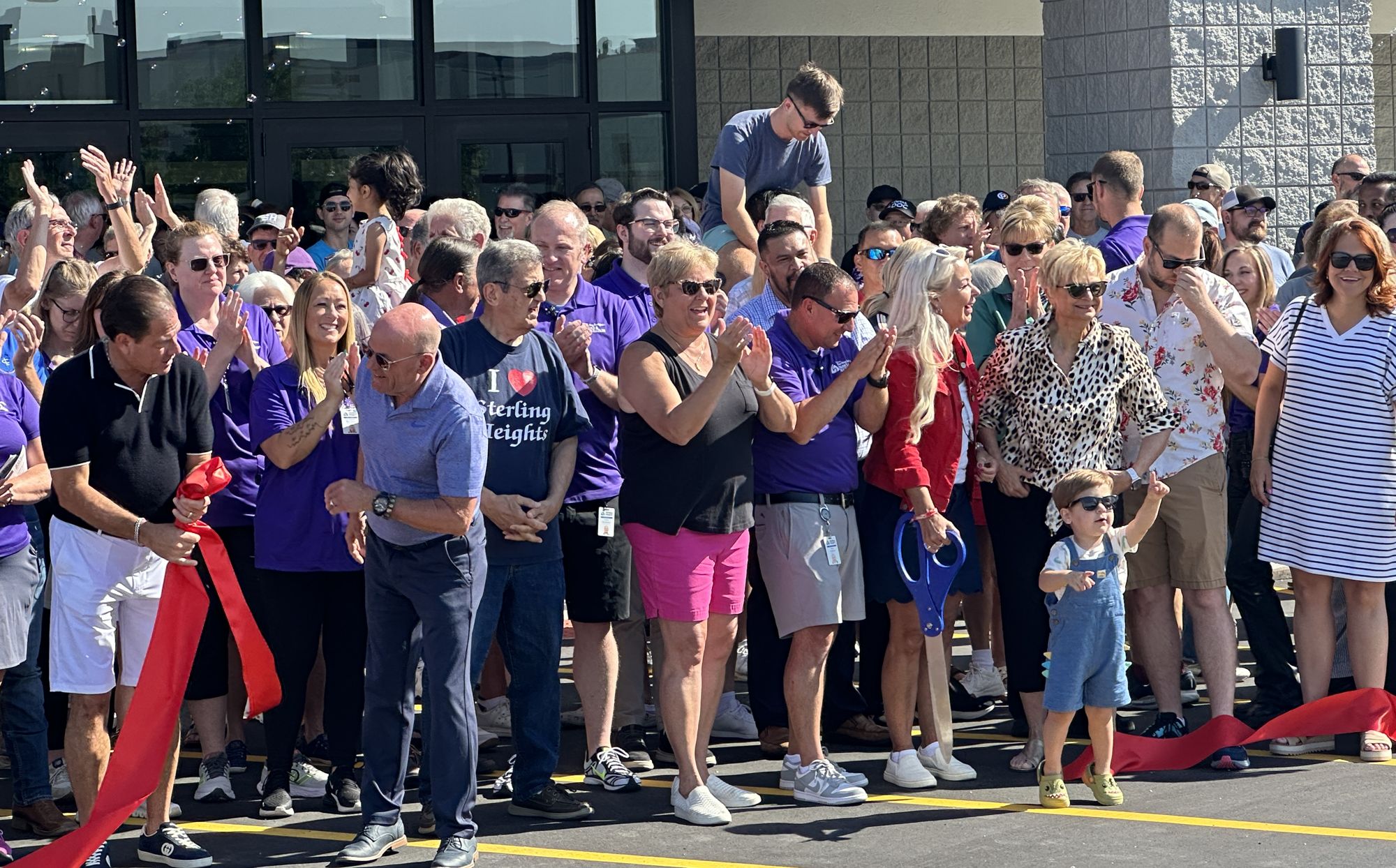 Ribbon cutting close-up