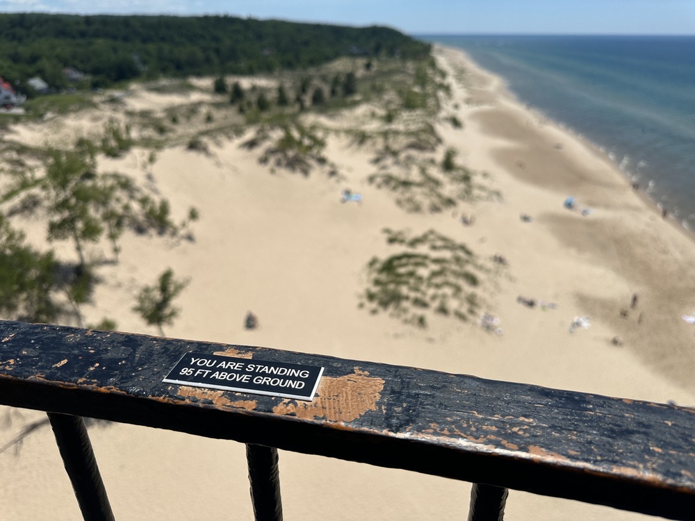 Standing 95 feet above ground sign