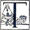 &lsquo;T&rsquo; with seated woman