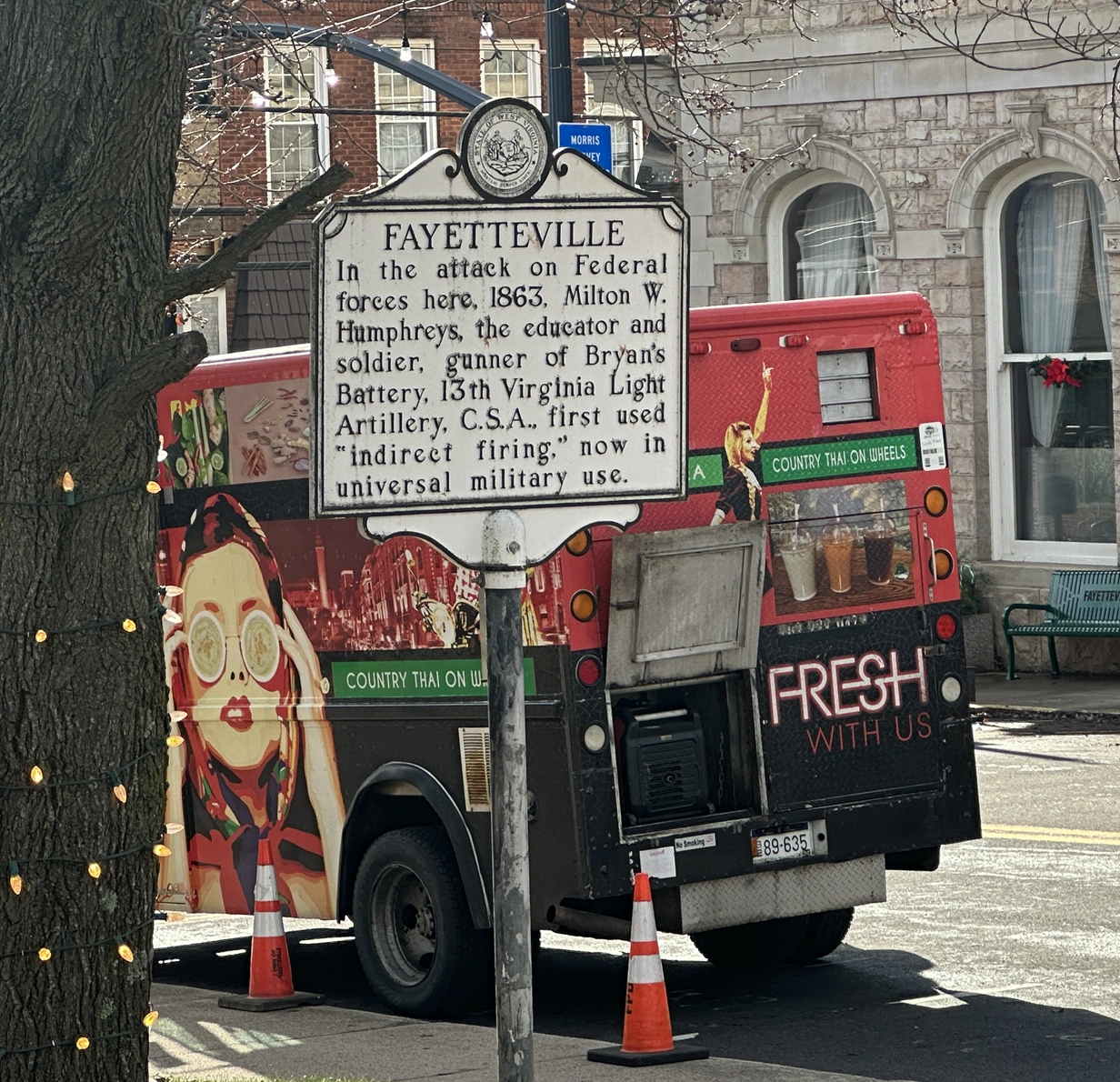 A sign
