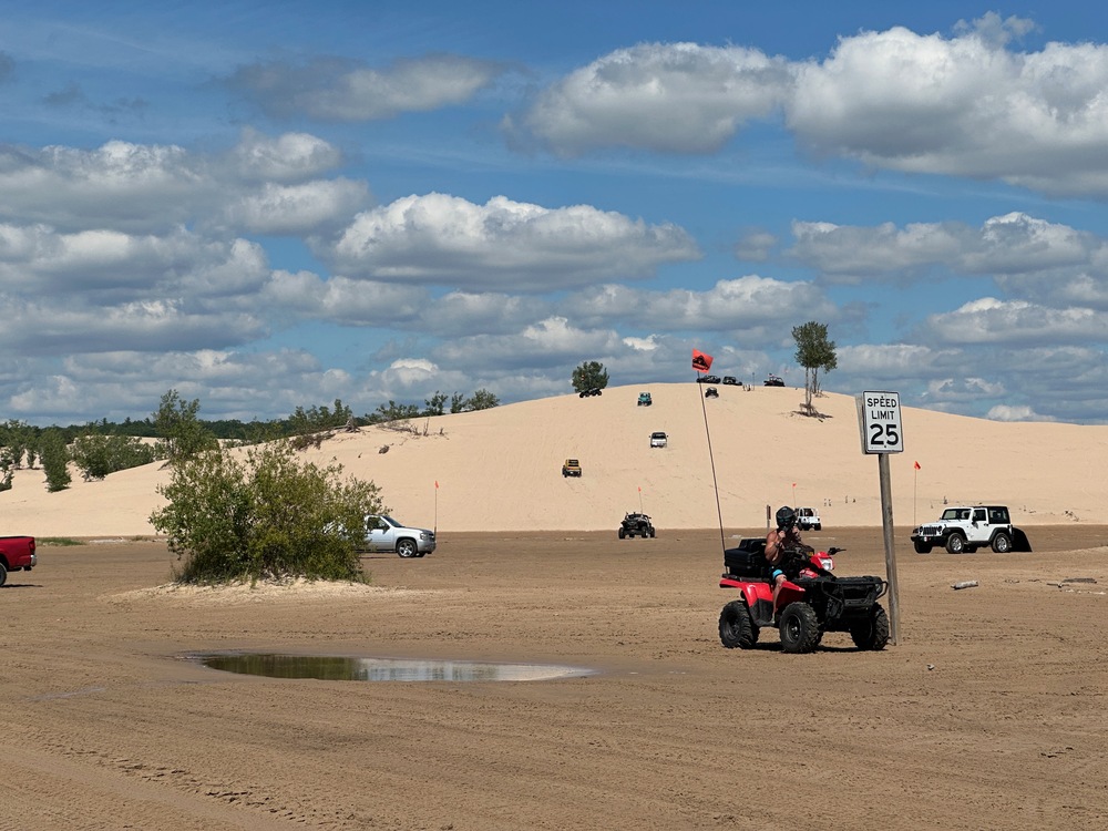 Cars on dune
