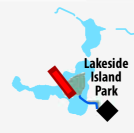 Map with proposed bridge