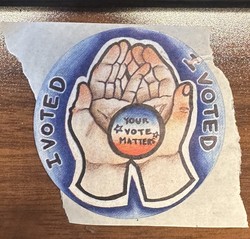 New &lsquo;I voted&rsquo; sticker