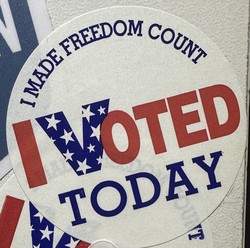 Old &lsquo;I voted&rsquo; sticker