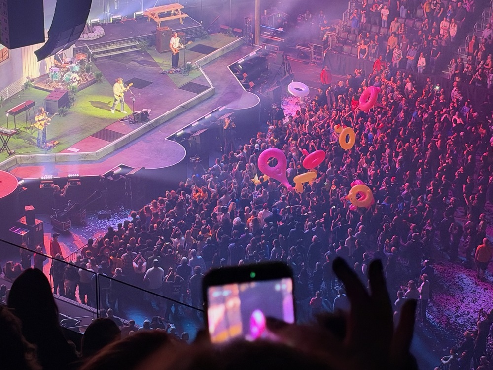 Inflatables bouncing around the crowd