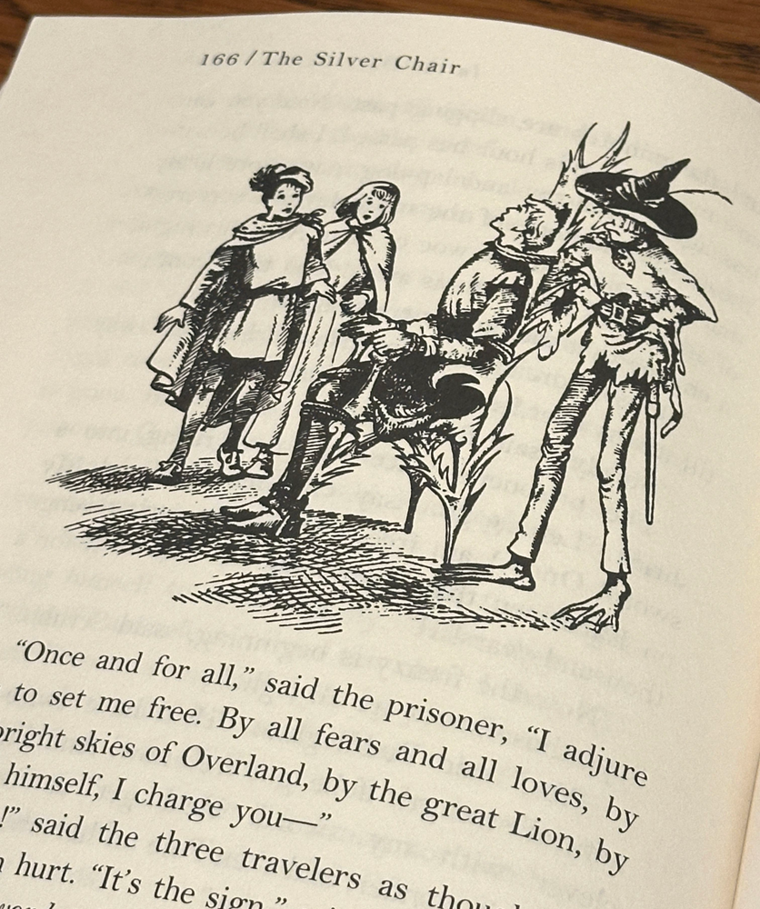 A page from The Silver Chair.